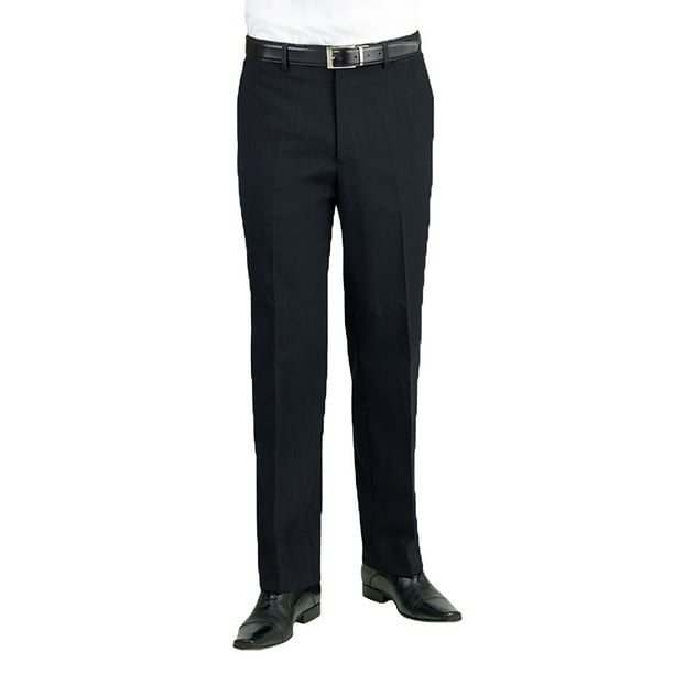 Trousers NAVY Smart Brook Taverner Apollo Mens 44" SHORT Flat Front